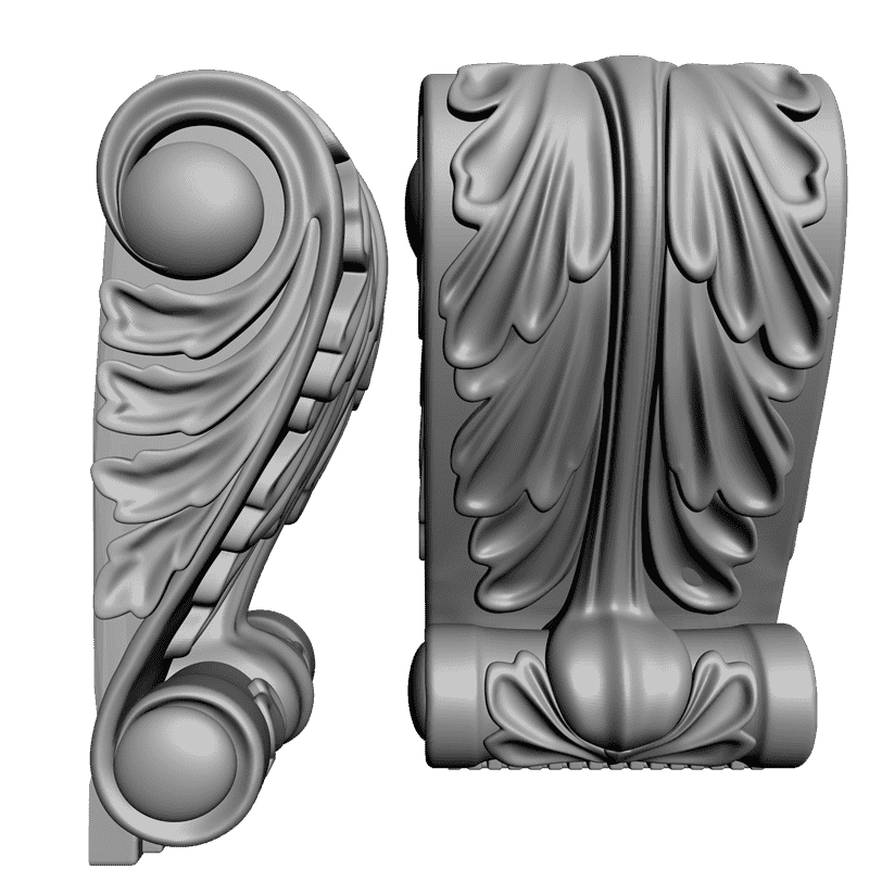 картинка Кронштейн резной D9-144 3D-STL.COM