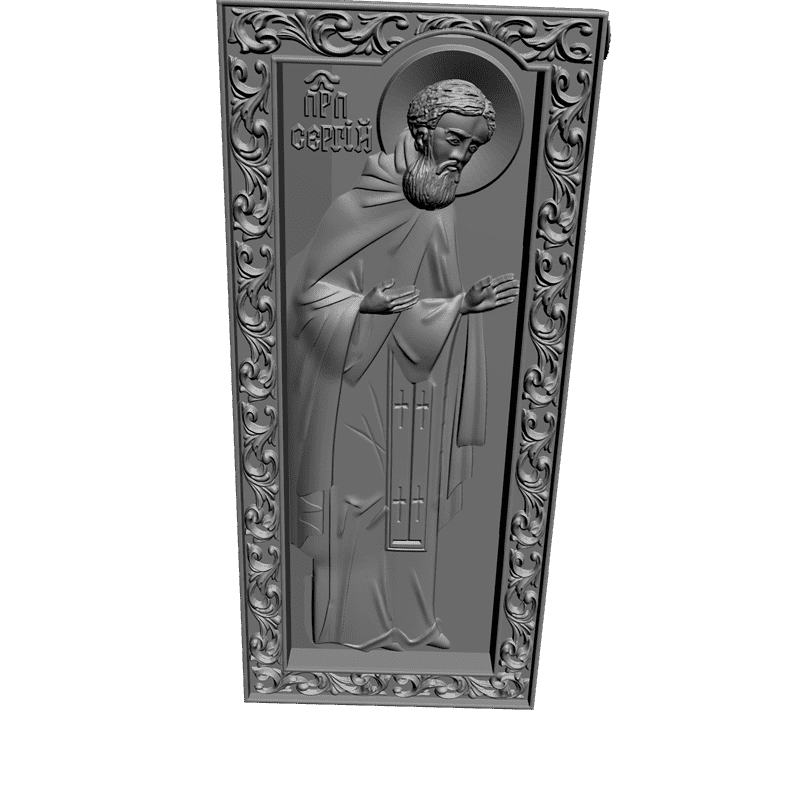 картинка Преподобный Сергий Радонежский V3-028 3D-STL.COM