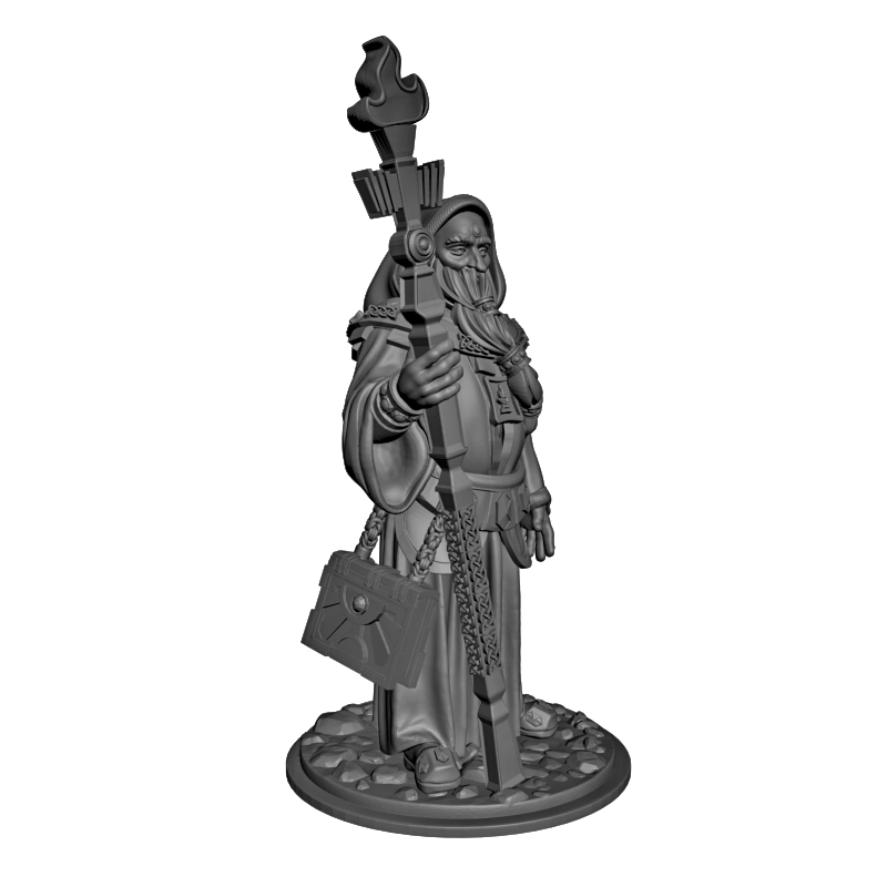 картинка Гном-Клирик PI1-441 3D-STL.COM