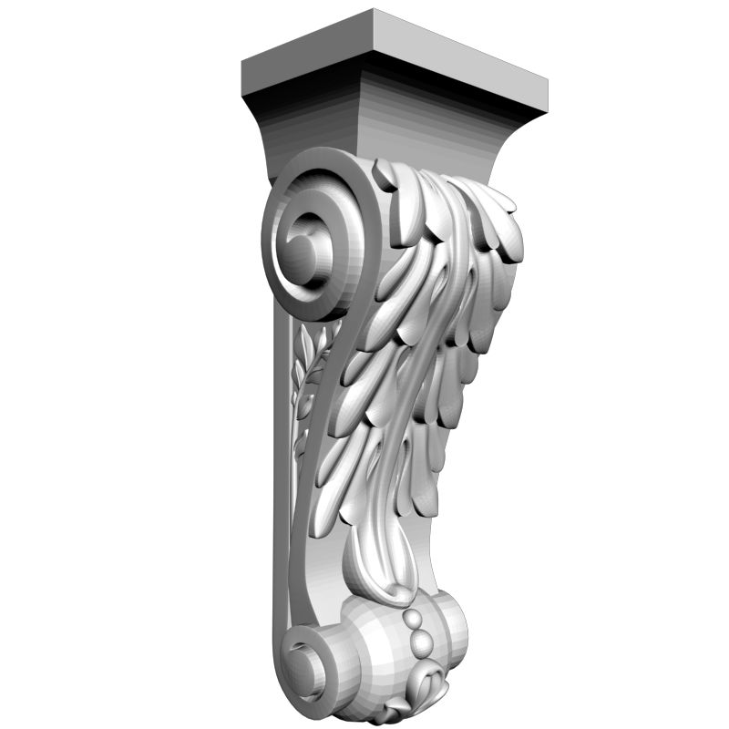 картинка Кронштейн резной D9-180 3D-STL.COM