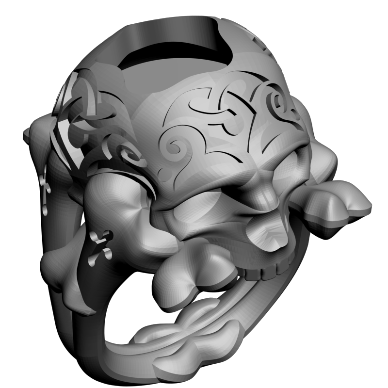 картинка Кольцо черепа RY2-124 3D-STL.COM