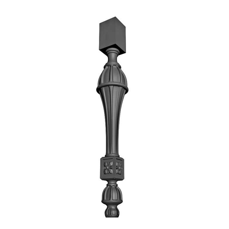 картинка Ножка мебельная резная M6-117 3D-STL.COM