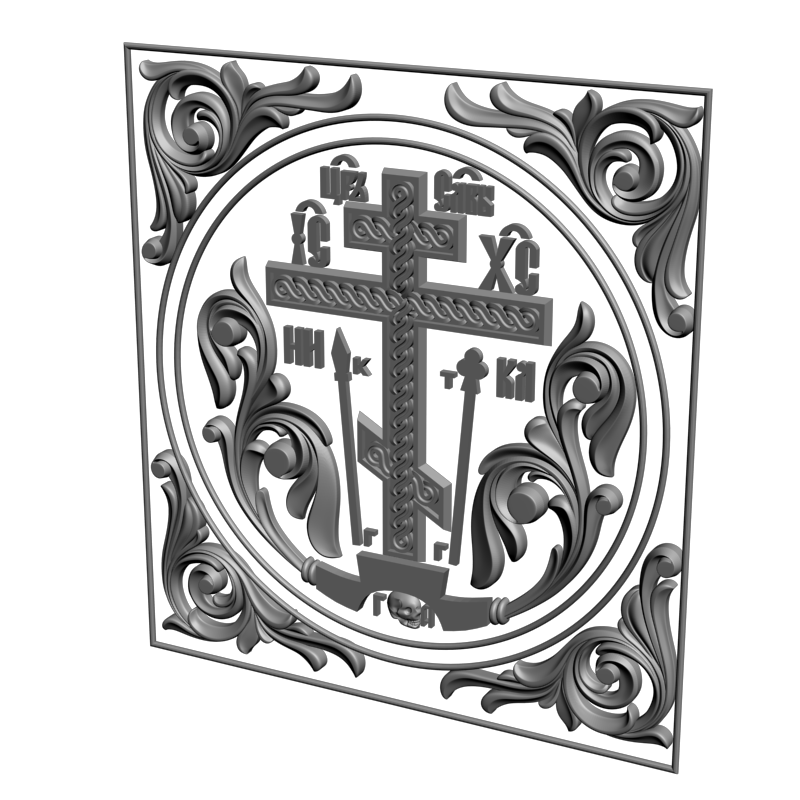 картинка Орнамент с крестом V9-137 3D-STL.COM