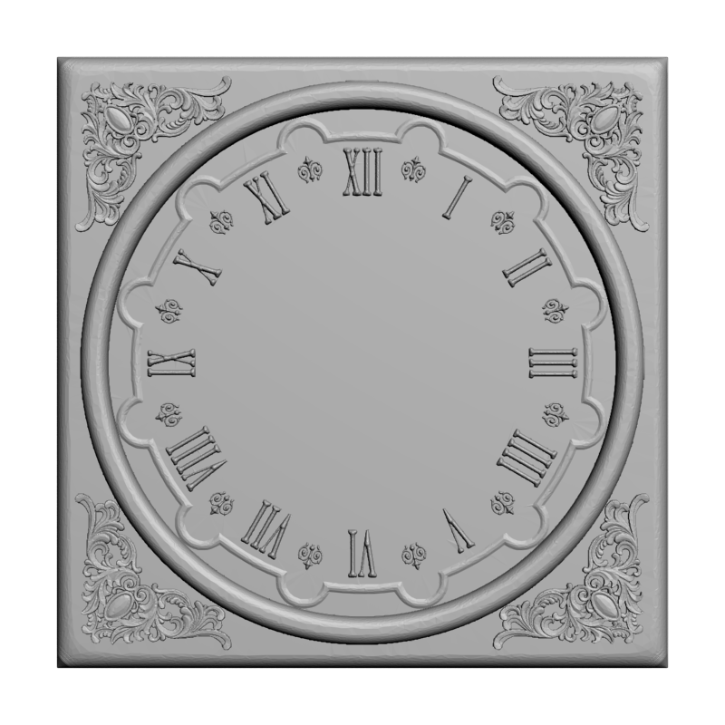 картинка Часы квадратные P3-183 3D-STL.COM
