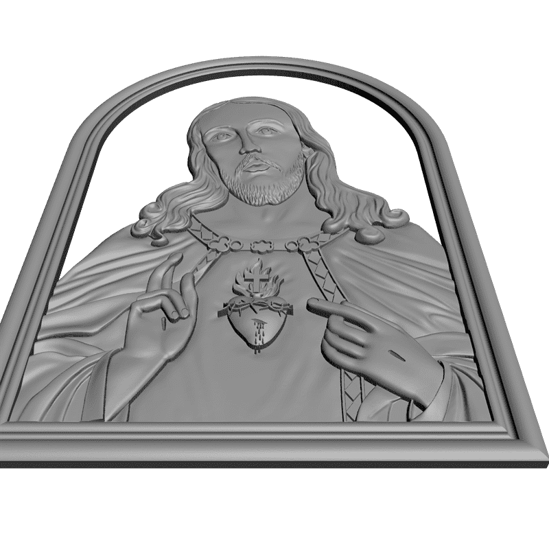 картинка Сердце Иисуса V3-014 3D-STL.COM