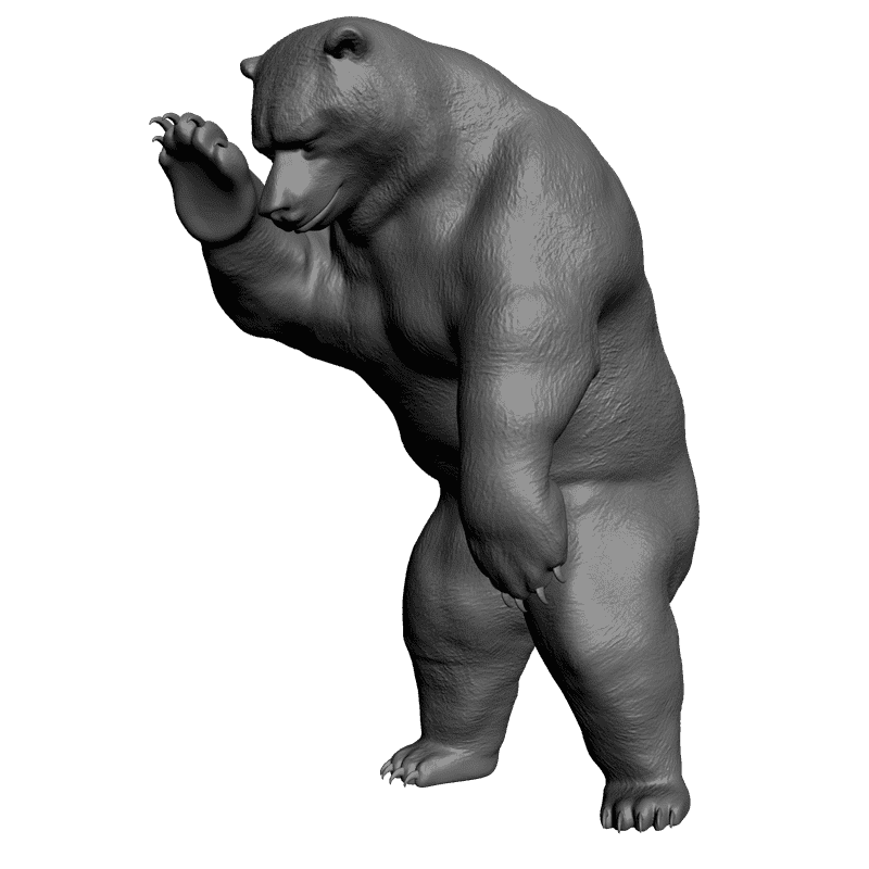 картинка Медведь F1-055 3D-STL.COM