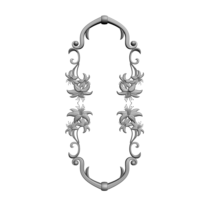 картинка Элемент декора Цветы Лилии D10-529 3D-STL.COM