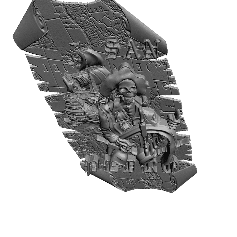 картинка Пиратская карта D12-205 3D-STL.COM