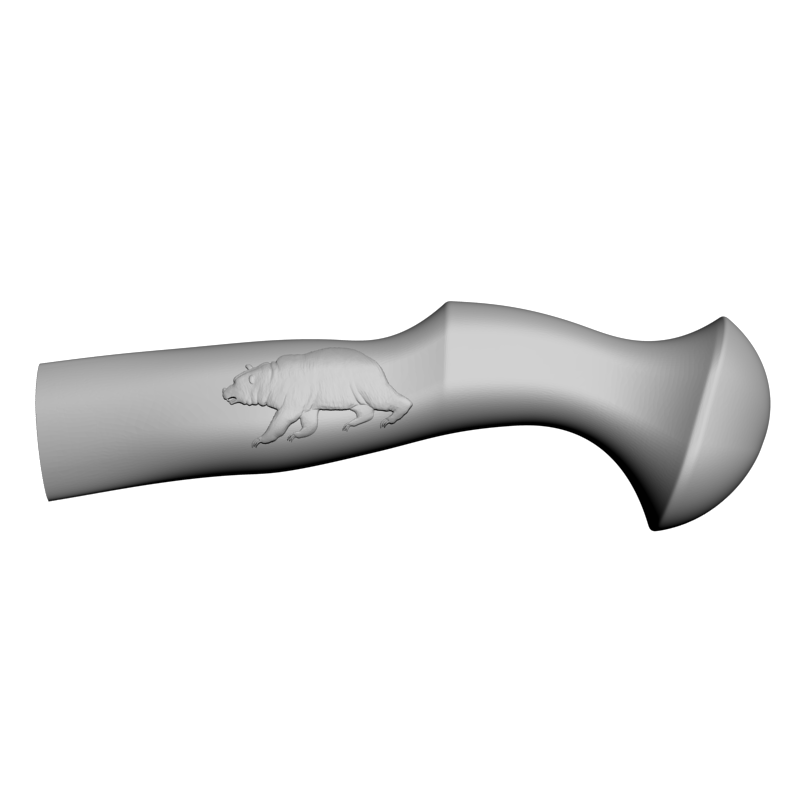 картинка Топорище с медведем RO3-029 3D-STL.COM