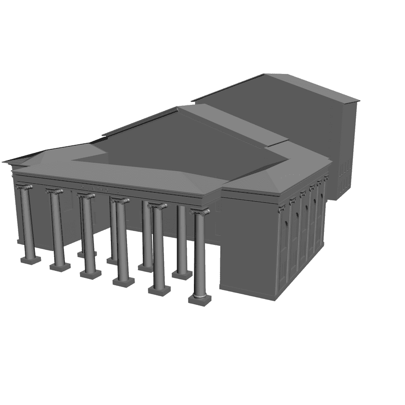 картинка Здание Филармогии H1-006 3D-STL.COM