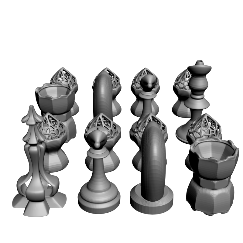 картинка Набор шахмат PI3-118 3D-STL.COM