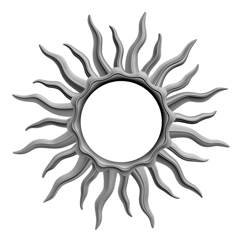 картинка Рамка резная Солнце D14-272 3D-STL.COM