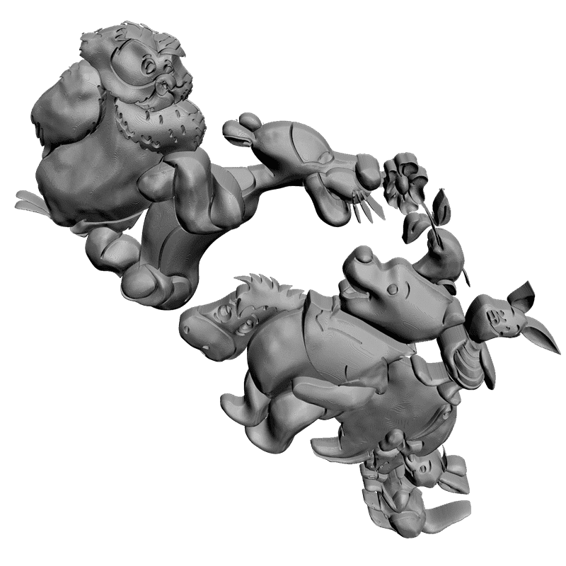 картинка Винни Пух и другие PI1-033 3D-STL.COM