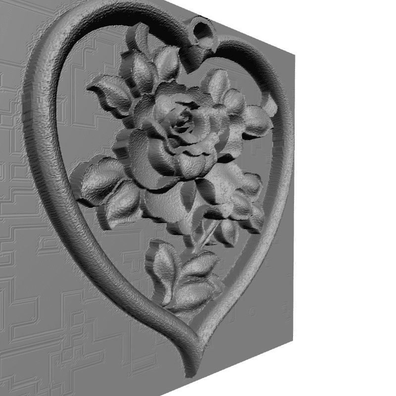 картинка Роза в сердце RY5-048 3D-STL.COM