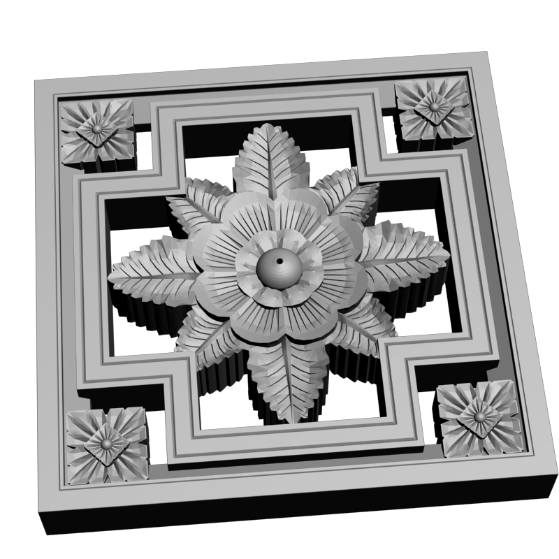 картинка Розетка резная D16-286 3D-STL.COM