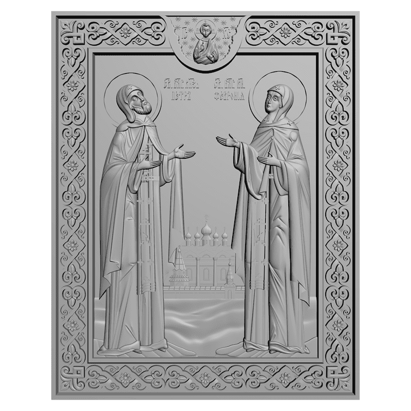 картинка Петр и Февронья V3-114 3D-STL.COM