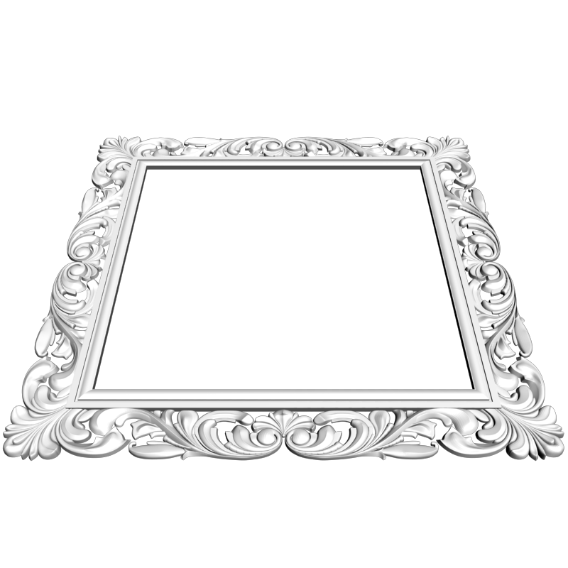 картинка Рама квадратная резная D14-384 3D-STL.COM