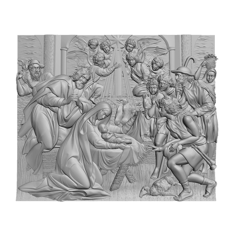 картинка Рождение Иисуса V3-024 3D-STL.COM