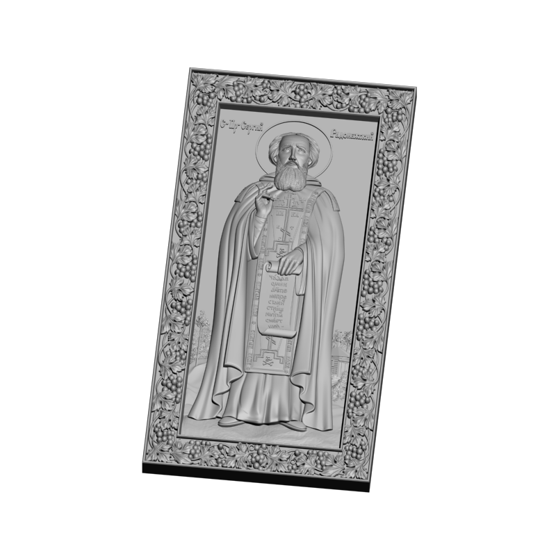 картинка Икона Святого преподобного Сергия Радо V3-437 3D-STL.COM