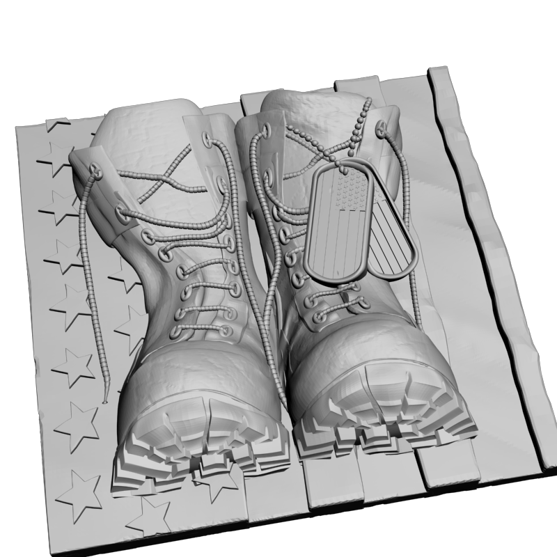 картинка Собачий жетон США обувь P4-480 3D-STL.COM