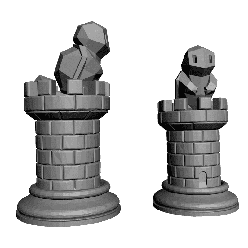 картинка Набор шахмат. Покемоны PI3-114 3D-STL.COM