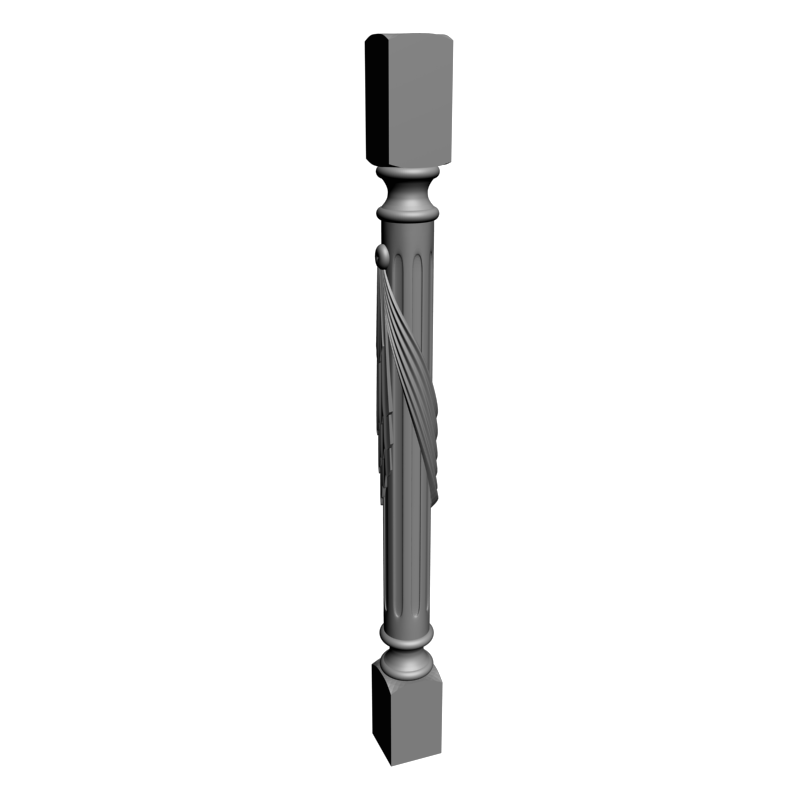картинка Столб с зановеской без шишки D17-074 3D-STL.COM