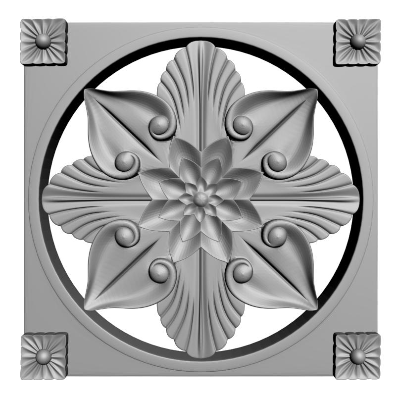 картинка Розетка резная D16-346 3D-STL.COM