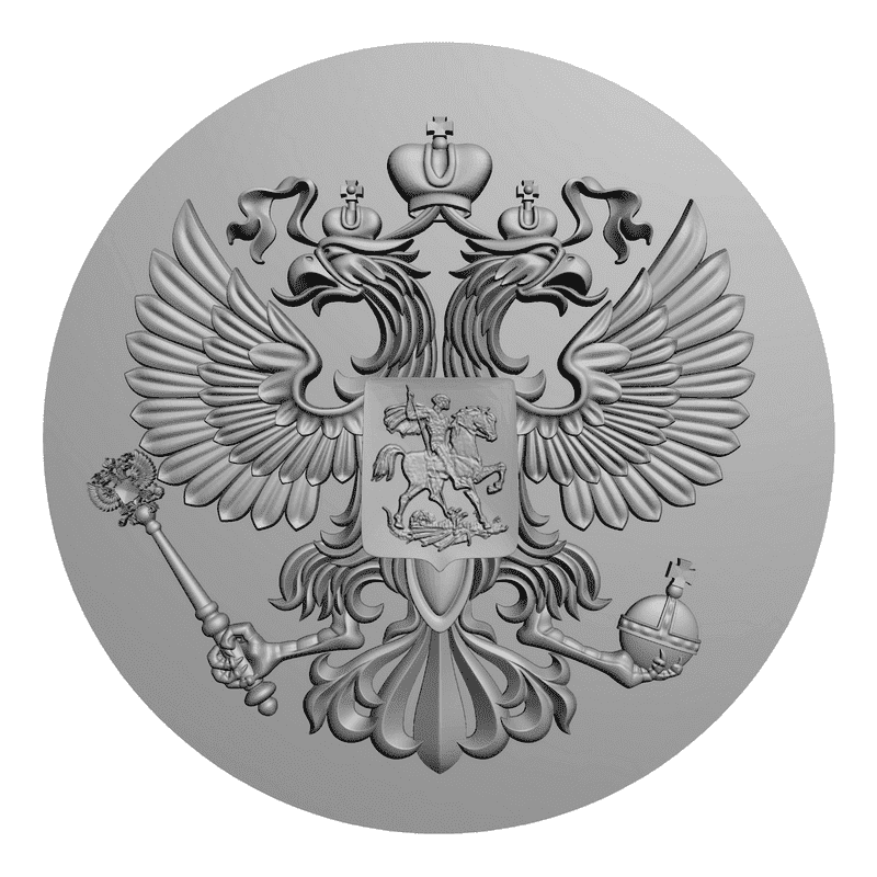 картинка Герб России RG1-007 3D-STL.COM