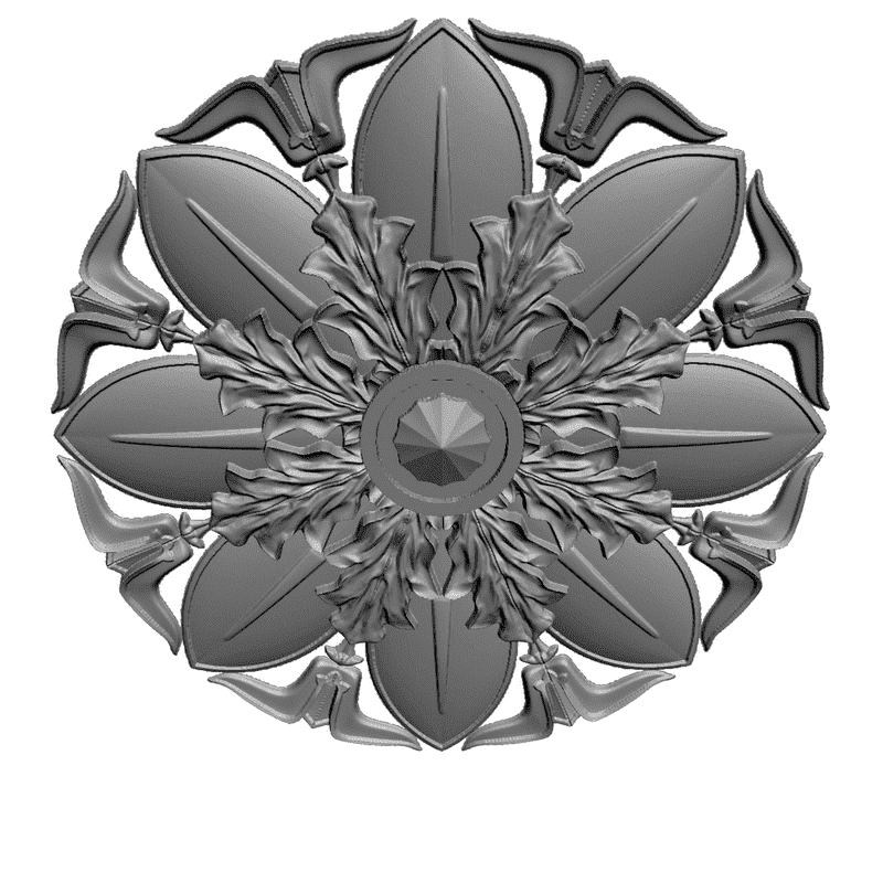 картинка Розетка резная D16-007 3D-STL.COM