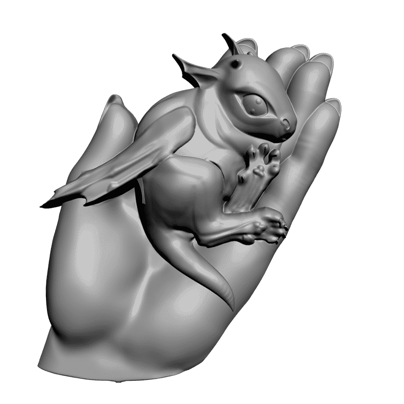 картинка Дракоша на руке F6-012 3D-STL.COM