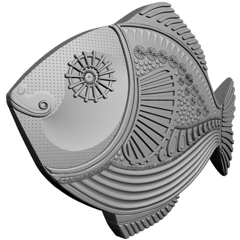 картинка Рыба орнамент P4-418 3D-STL.COM