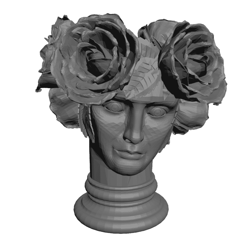 картинка Ваза девушка-цветы H5-076 3D-STL.COM
