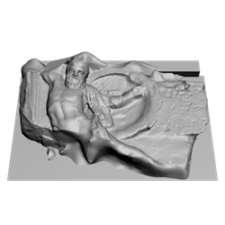 картинка Рельеф падающего воина L1-075 3D-STL.COM