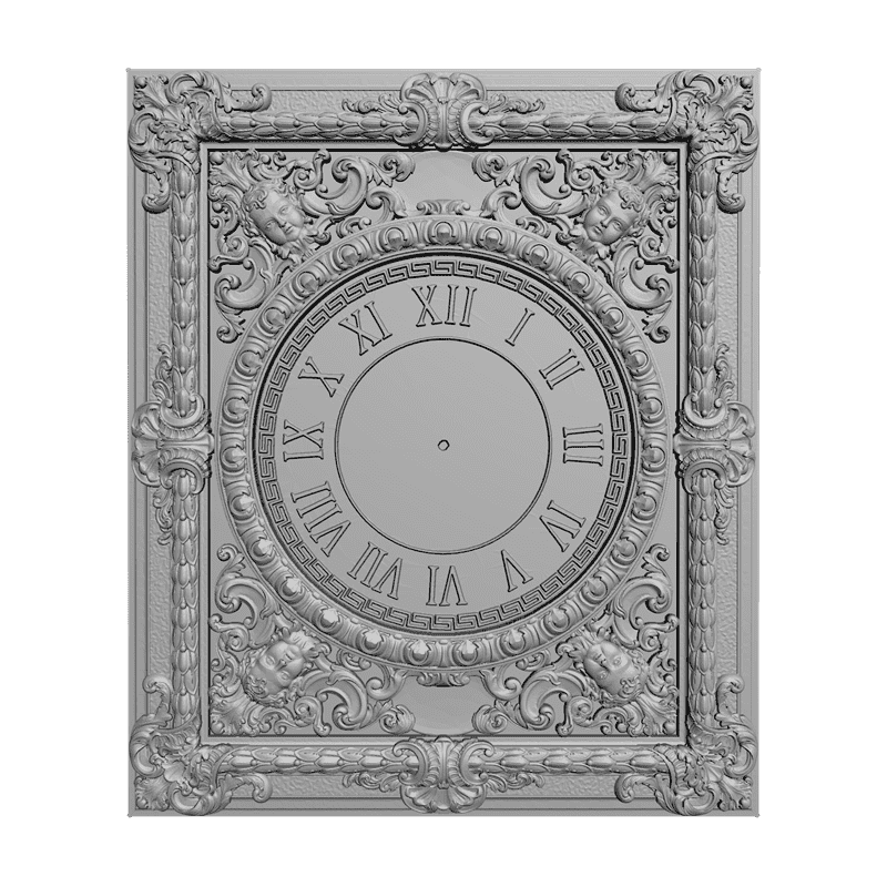 картинка Часы резные P3-026 3D-STL.COM