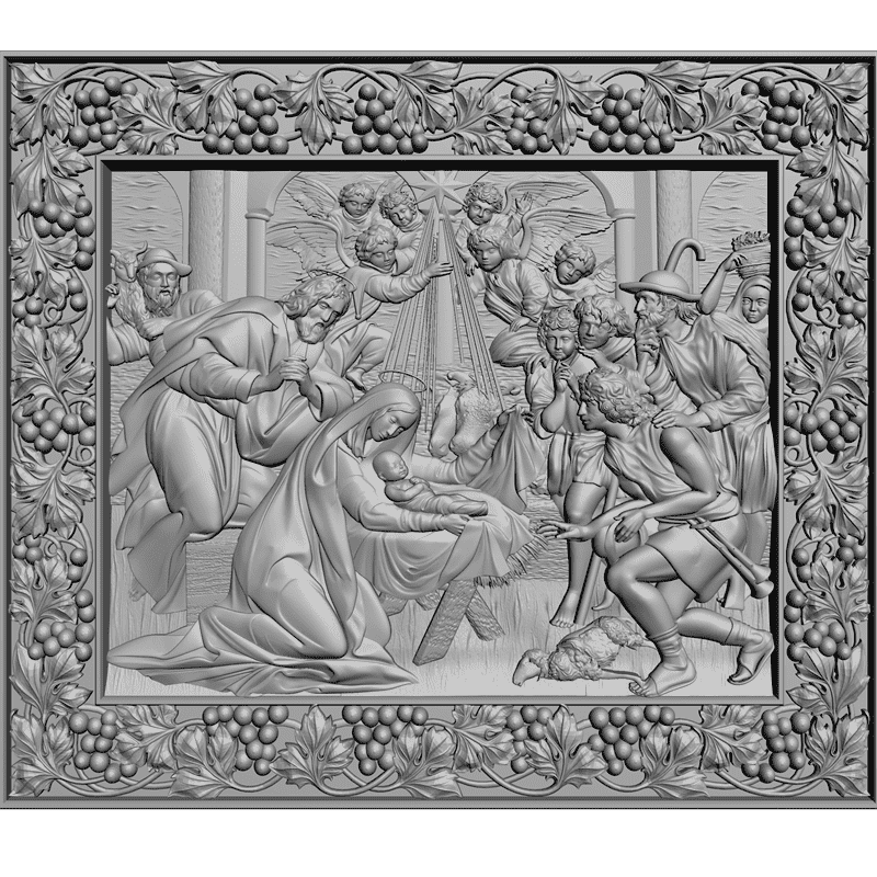 картинка Рождение Иисуса D12-222 3D-STL.COM