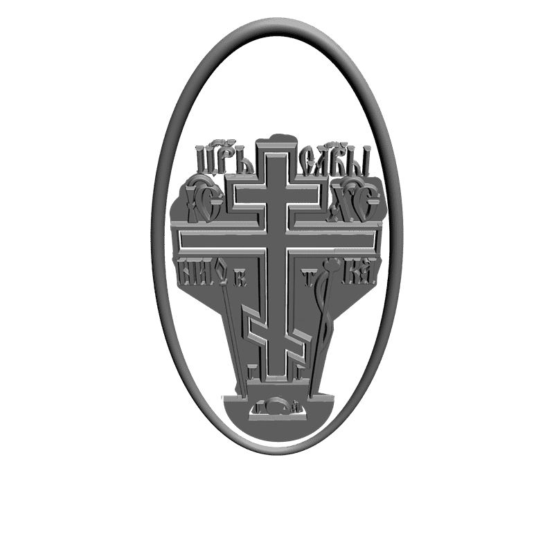 картинка Крест в овале V9-026 3D-STL.COM