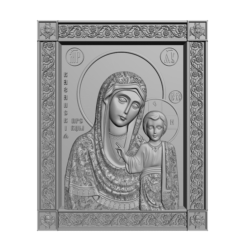 картинка Казанская Богородица V3-286 3D-STL.COM