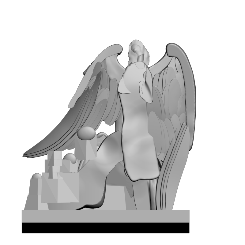 картинка Рождение Христа с большим Ангелом V1-069 3D-STL.COM