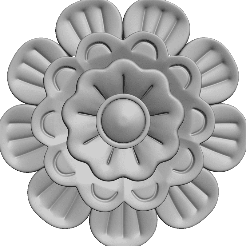 картинка Розетка резная D16-124 3D-STL.COM