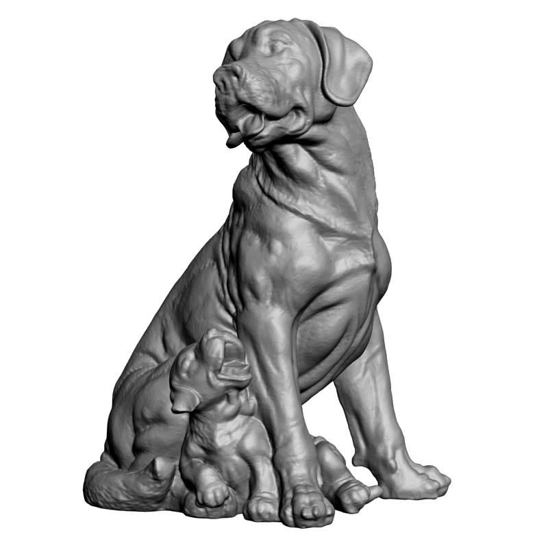 картинка Собака и щенок F1-189 3D-STL.COM