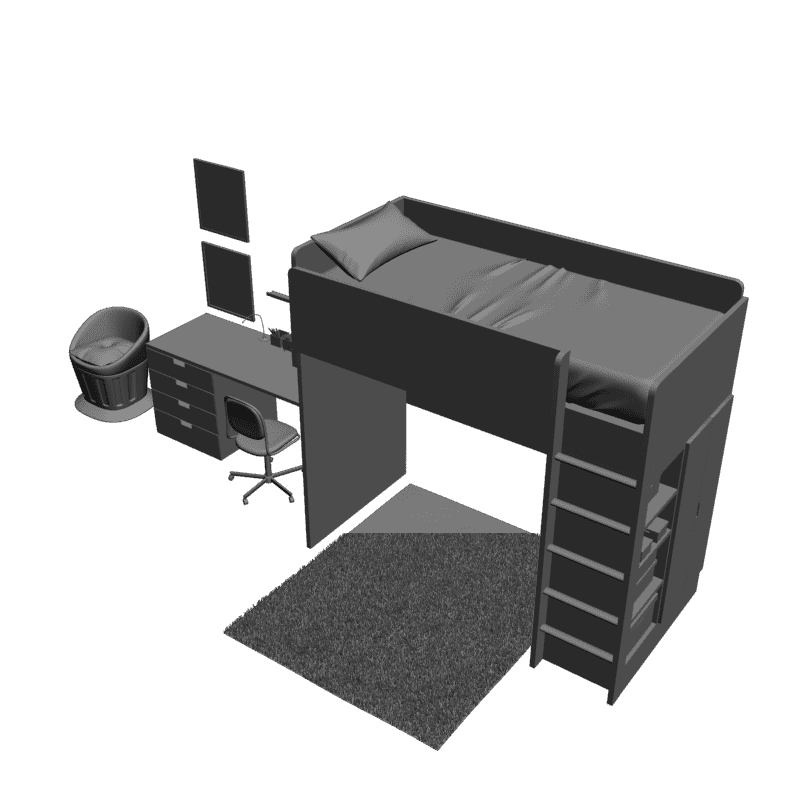 картинка Набор мебели в детскую M13-028 3D-STL.COM