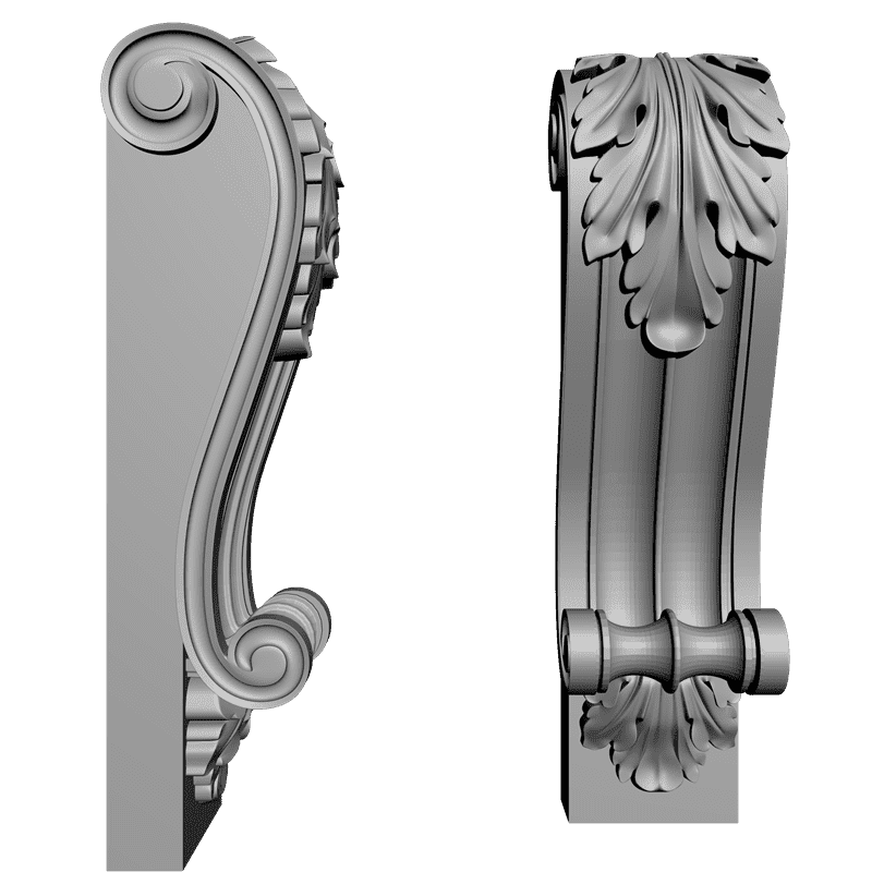 картинка Кронштейн резной D9-046 3D-STL.COM