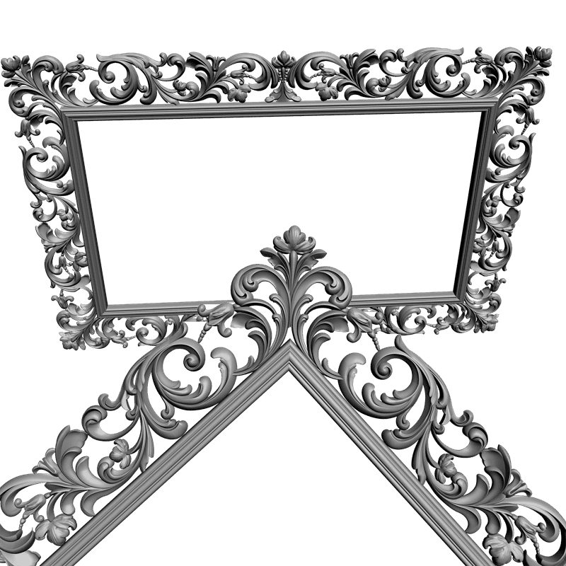картинка Рама резная для зеркала D14-064 3D-STL.COM