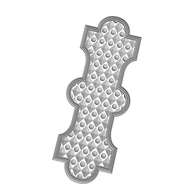 картинка Накладка декоративная рамная D10-418 3D-STL.COM