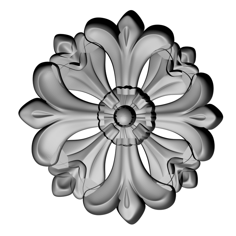 картинка Розетка резная D16-380 3D-STL.COM