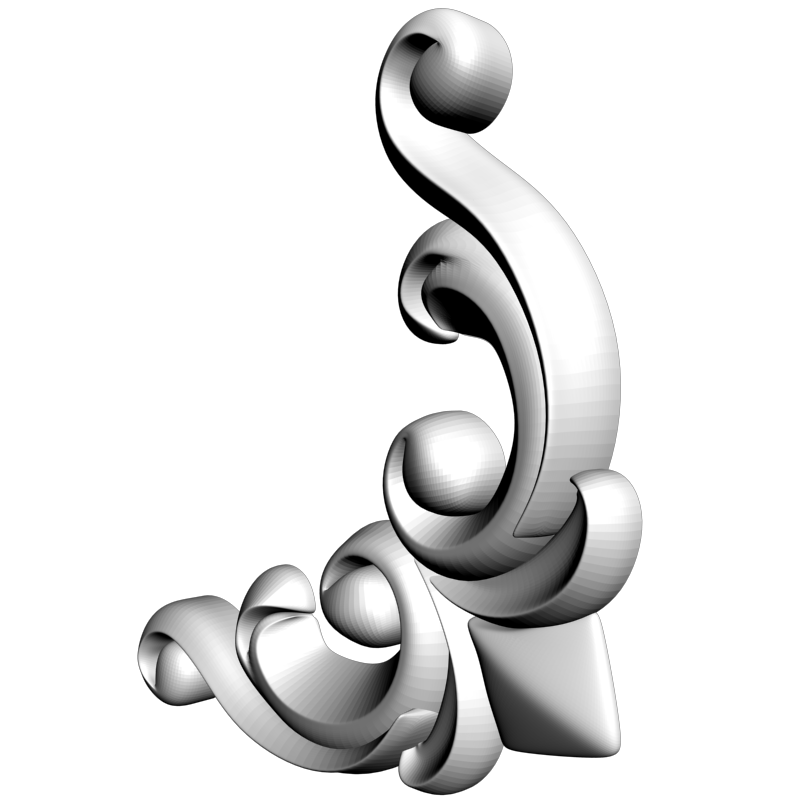 картинка Угловой элемент D19-046 3D-STL.COM