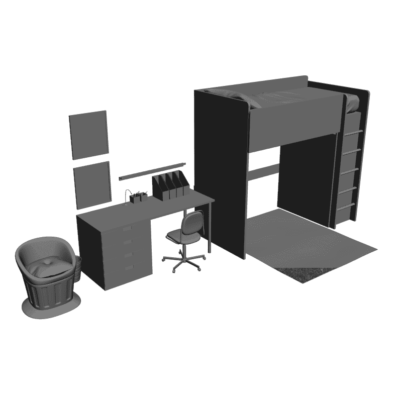 картинка Набор мебели в детскую M13-028 3D-STL.COM