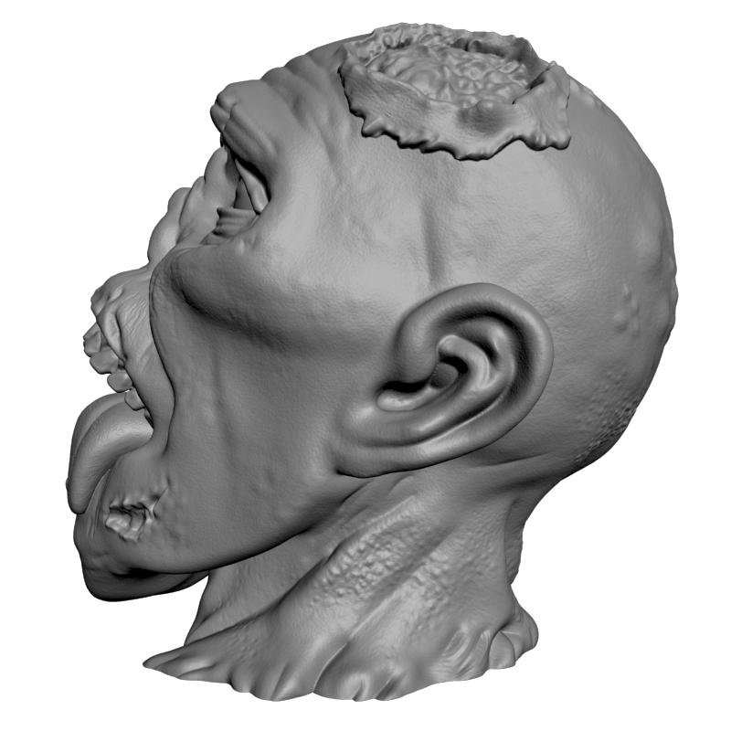 картинка Голова зомби L5-090 3D-STL.COM