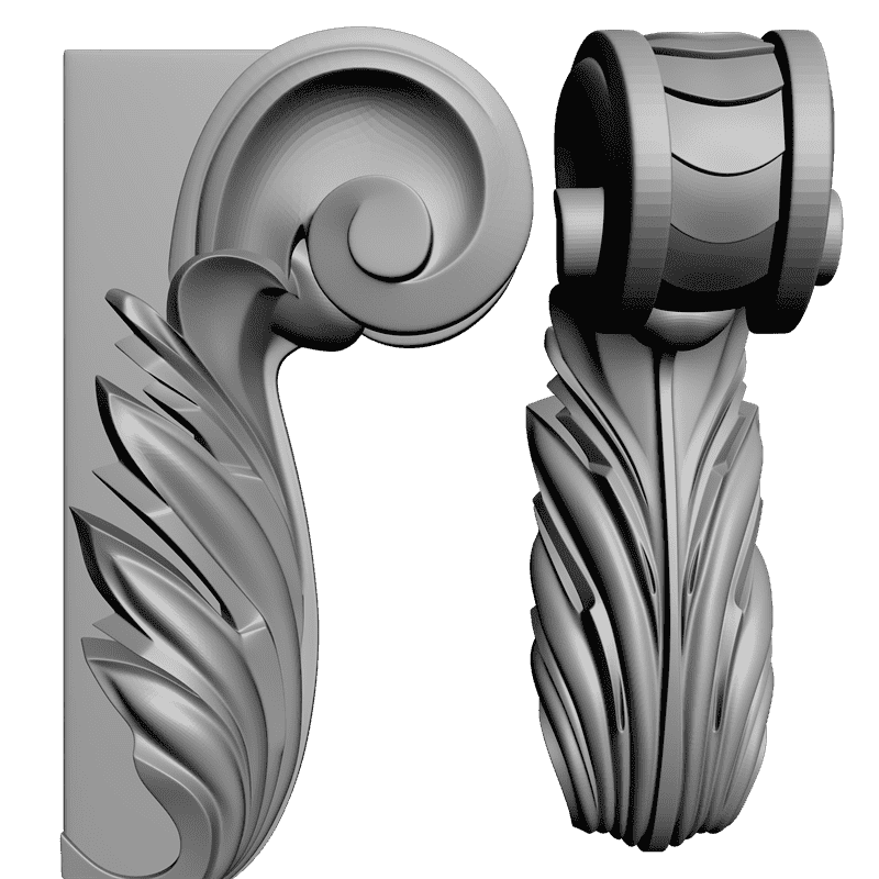 картинка Кронштейн резной D9-048 3D-STL.COM