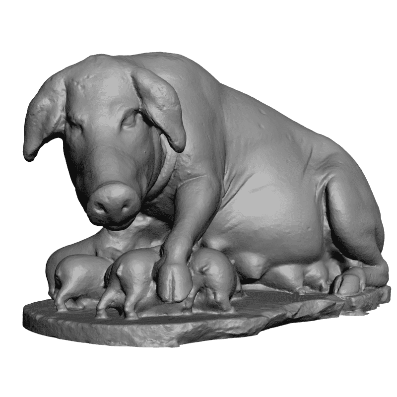 картинка Свинья с поросятами F1-134 3D-STL.COM